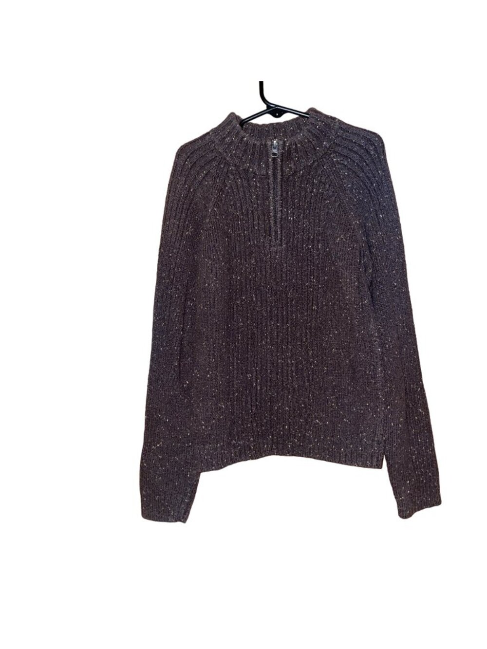 Sonoma Life + Style Brown Speckled Ribbed Knit Sweater XL Cotton/Acrylic/Nylon - Picture 1 of 5